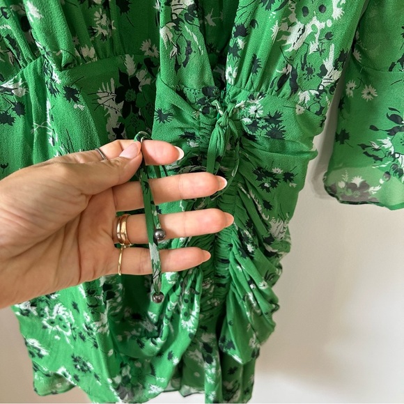 Veronica Beard Sean Dress Green Floral - Picture 6 of 8